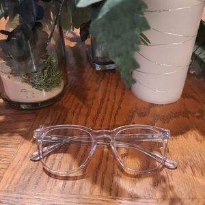 Clear Crystal Trendy Geek Nerd Nerdy Glasses